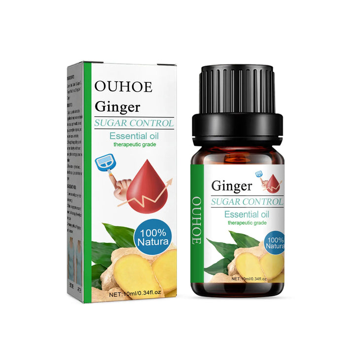 Sugar Control Essential Oil Lower Blood Glucose Treatment Diabetic Hypertension Stabilizes Blood Medical Sugar Ginger Oil 10mll